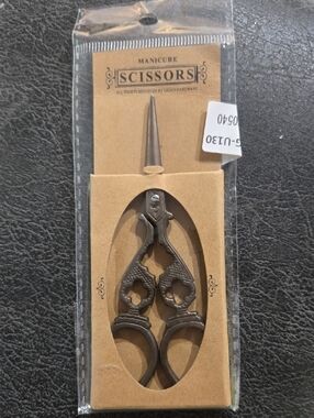 Manicure Scissors - Bronze Decorative Nail Scissors, Fancy